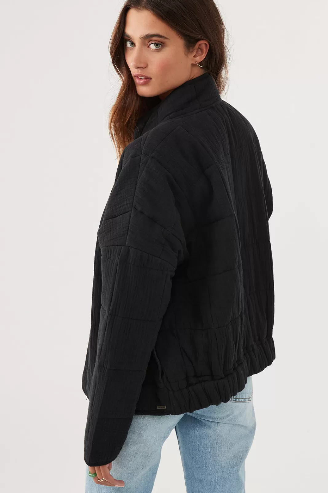 Sweaters, Hoodies, & Jackets>O'Neill Mabeline Oversized Quilted Jacket Washedblack